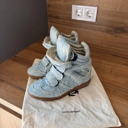 Isabel Marantz Sneakers Shoes Black Suede & Gold